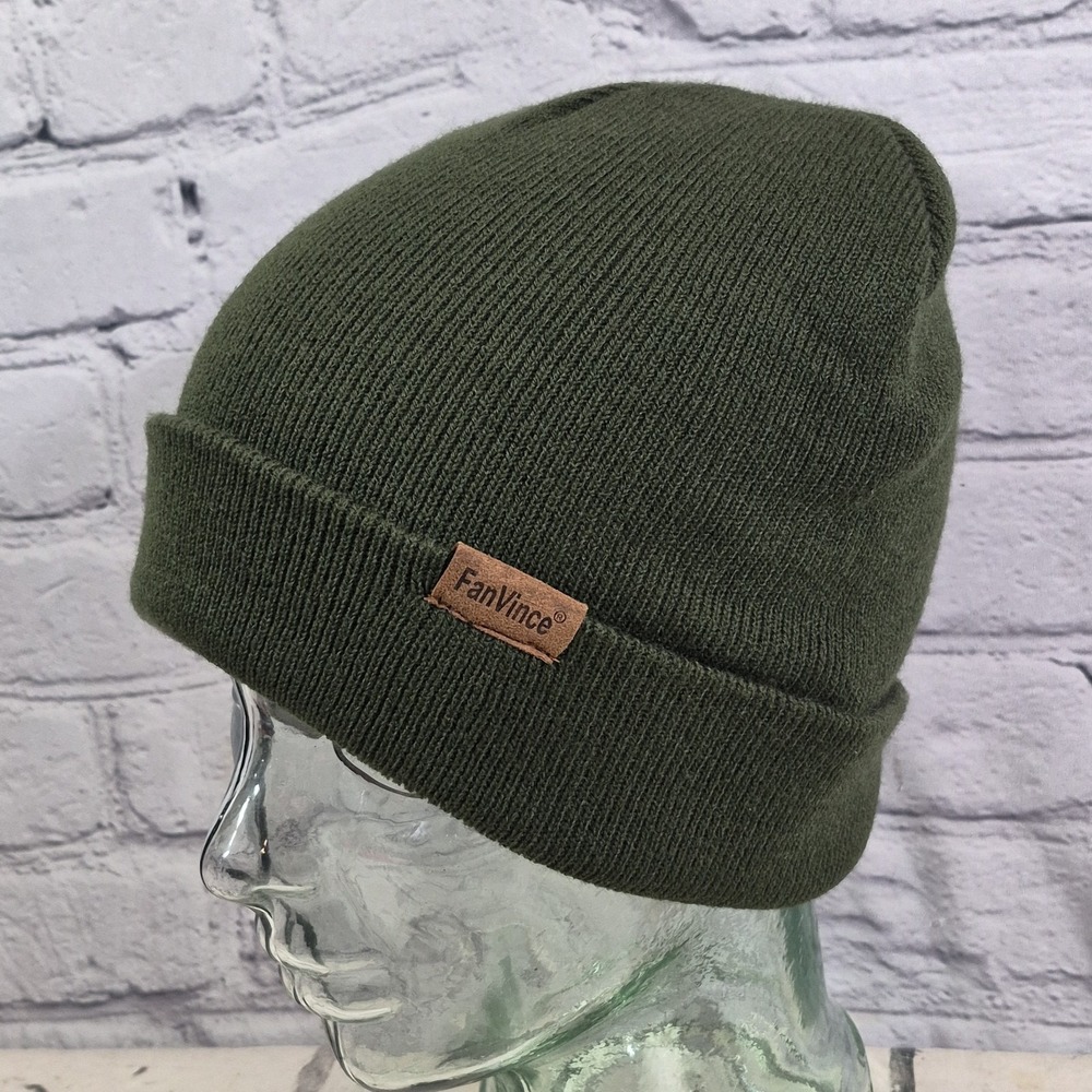FanVince Green Winter Beanie Knit Cap Unisex Gorpcore